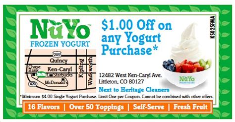 Nuyo coupons  You can always count on a wide selection of both tart and sweet flavors every time you stop in